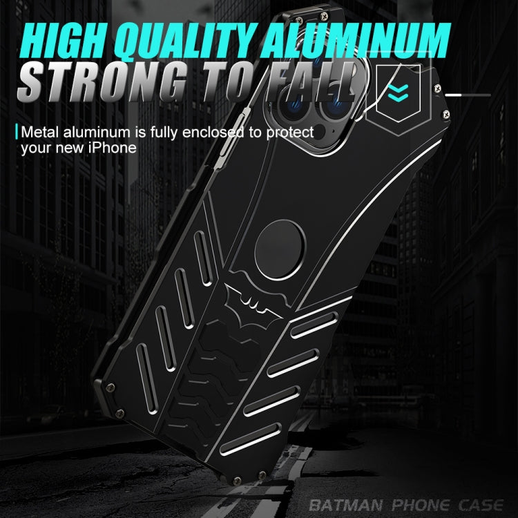 Custodia protettiva per cellulare R-JUST Batman in metallo, For iPhone 14, For iPhone 14 Plus, For iPhone 14 Pro, For iPhone 14 Pro Max