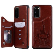 Custodia portafoglio antiurto con teschio per Galaxy S20