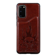 Custodia portafoglio antiurto con teschio per Galaxy S20