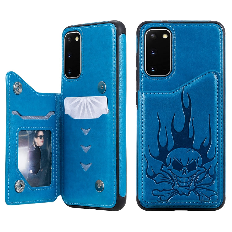 Custodia portafoglio con teschio per Samsung Galaxy S20