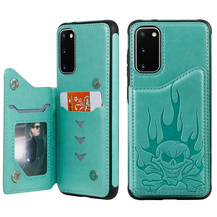 Custodia portafoglio con teschio per Samsung Galaxy S20