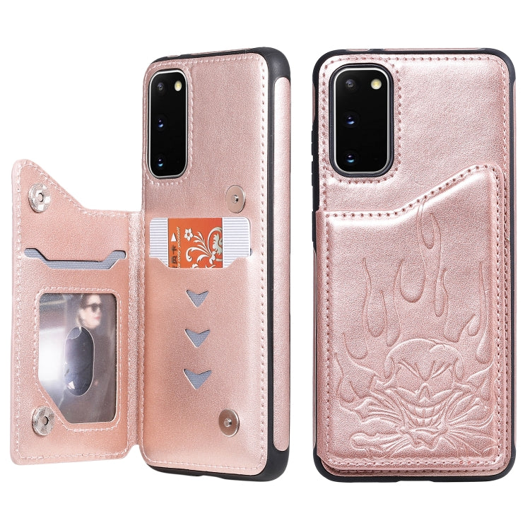 Custodia portafoglio con teschio per Samsung Galaxy S20