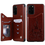 Custodia portafoglio con teschio per Samsung Galaxy S20