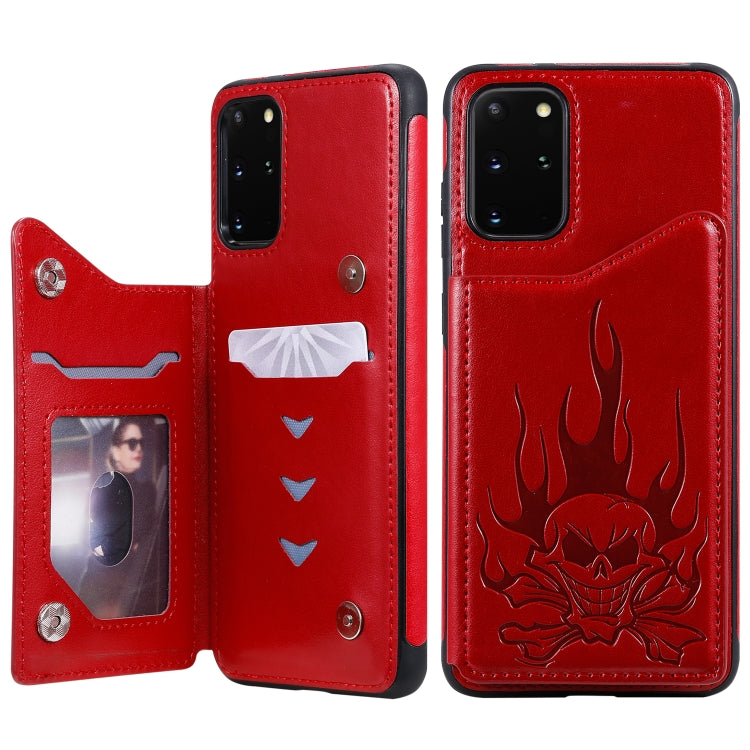 Custodia portafoglio con teschio per Samsung Galaxy S20