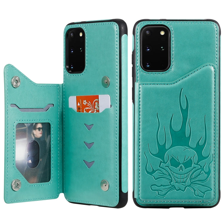 Custodia portafoglio con teschio per Samsung Galaxy S20