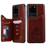 Custodia portafoglio con teschio per Samsung Galaxy S20