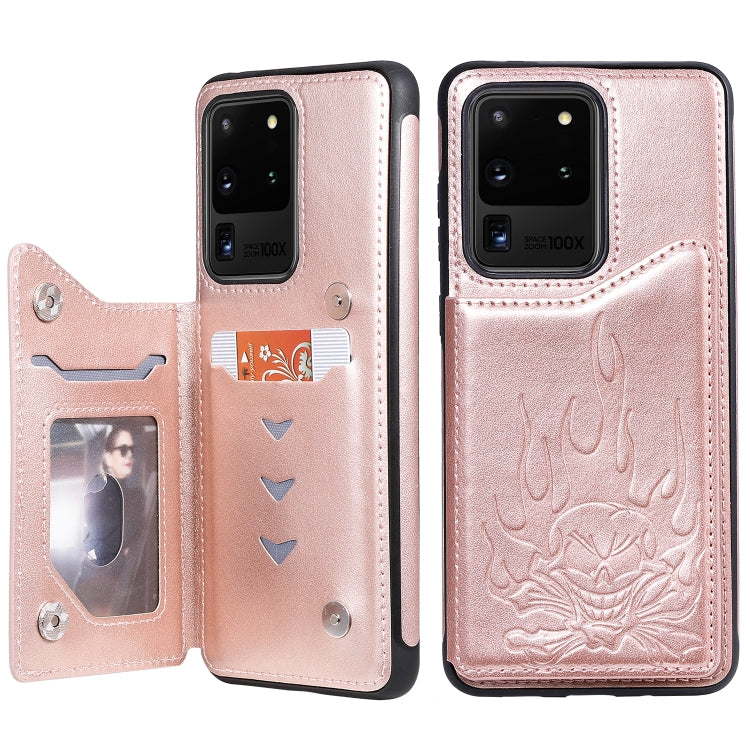 Custodia portafoglio con teschio per Samsung Galaxy S20