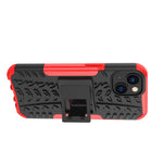 Gomma Texture TPU + Custodia per telefono PC con supporto, For iPhone 14, For iPhone 14 Plus, For iPhone 14 Pro