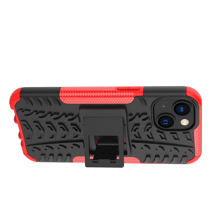 Gomma Texture TPU + Custodia per telefono PC con supporto, For iPhone 14, For iPhone 14 Plus, For iPhone 14 Pro