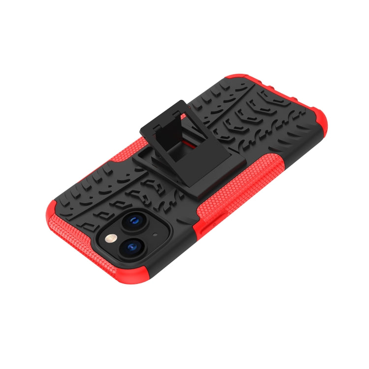 Gomma Texture TPU + Custodia per telefono PC con supporto, For iPhone 14, For iPhone 14 Plus, For iPhone 14 Pro