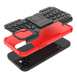 Gomma Texture TPU + Custodia per telefono PC con supporto, For iPhone 14, For iPhone 14 Plus, For iPhone 14 Pro