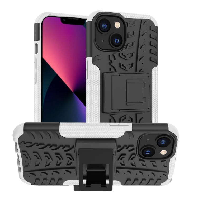 Gomma Texture TPU + Custodia per telefono PC con supporto, For iPhone 14, For iPhone 14 Plus, For iPhone 14 Pro