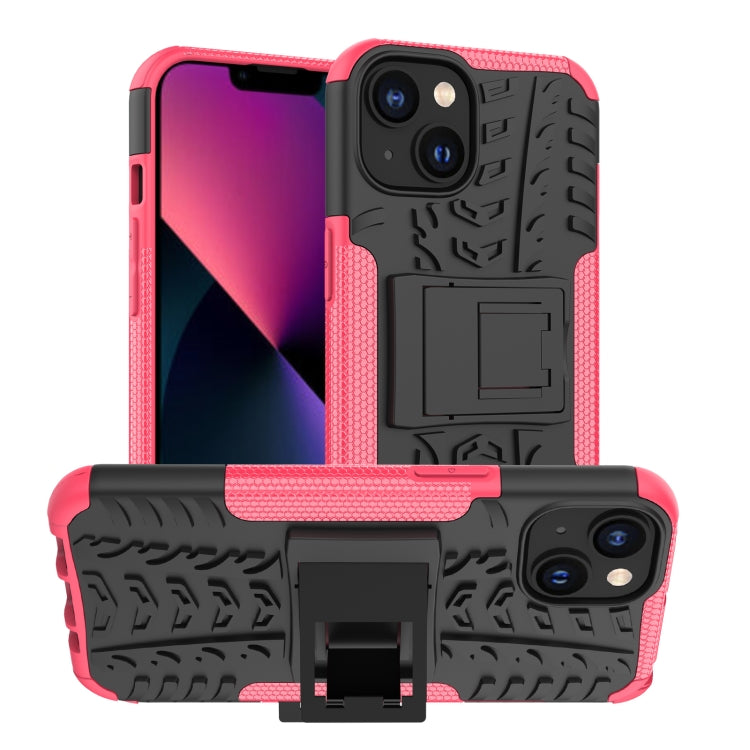 Gomma Texture TPU + Custodia per telefono PC con supporto, For iPhone 14, For iPhone 14 Plus, For iPhone 14 Pro