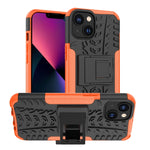 Gomma Texture TPU + Custodia per telefono PC con supporto, For iPhone 14, For iPhone 14 Plus, For iPhone 14 Pro