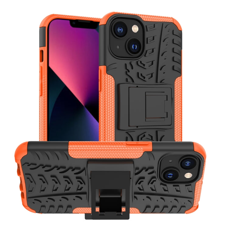 Gomma Texture TPU + Custodia per telefono PC con supporto, For iPhone 14, For iPhone 14 Plus, For iPhone 14 Pro