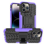 Gomma Texture TPU + Custodia per telefono PC con supporto, For iPhone 14, For iPhone 14 Plus, For iPhone 14 Pro