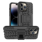 Gomma Texture TPU + Custodia per telefono PC con supporto, For iPhone 14, For iPhone 14 Plus, For iPhone 14 Pro