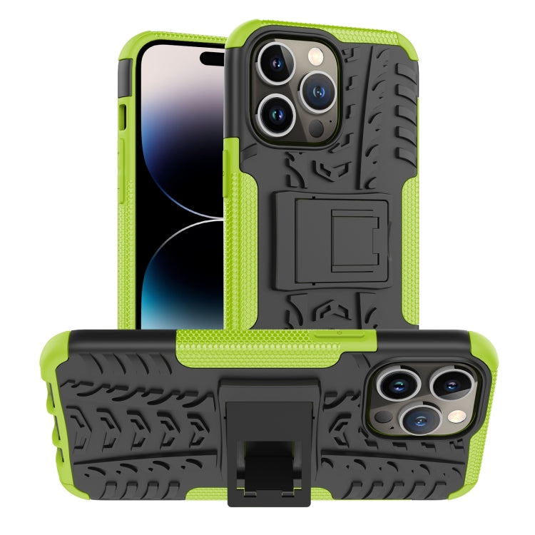 Gomma Texture TPU + Custodia per telefono PC con supporto, For iPhone 14, For iPhone 14 Plus, For iPhone 14 Pro