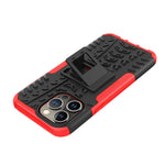 Gomma Texture TPU + Custodia per telefono PC con supporto, For iPhone 14 Pro Max