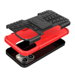 Gomma Texture TPU + Custodia per telefono PC con supporto, For iPhone 14 Pro Max