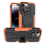 Gomma Texture TPU + Custodia per telefono PC con supporto, For iPhone 14 Pro Max