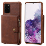 Custodia portafoglio con cerniera per Samsung Galaxy S20+