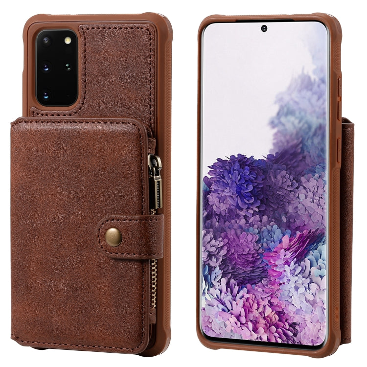 Custodia portafoglio con cerniera per Samsung Galaxy S20+
