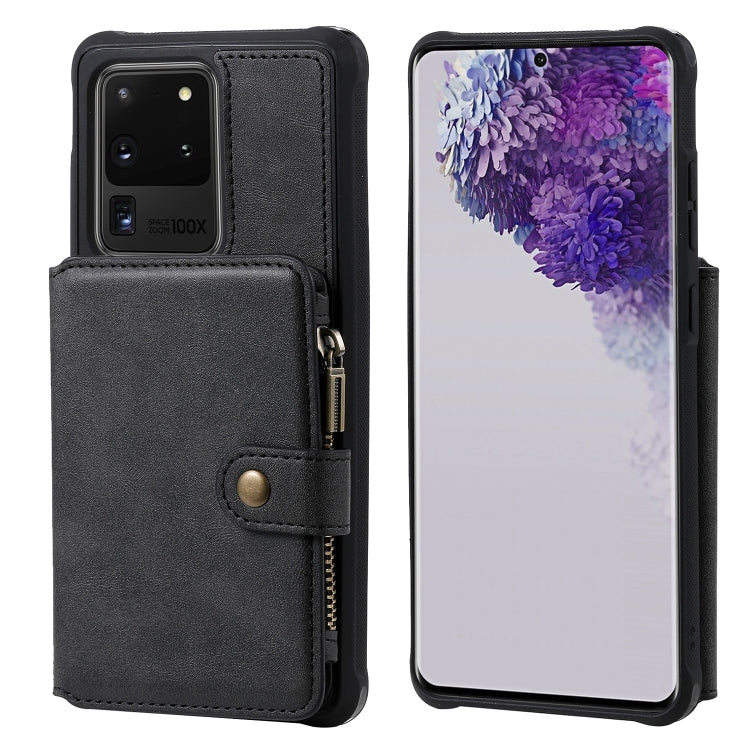 Custodia portafoglio con cerniera per Samsung Galaxy S20+