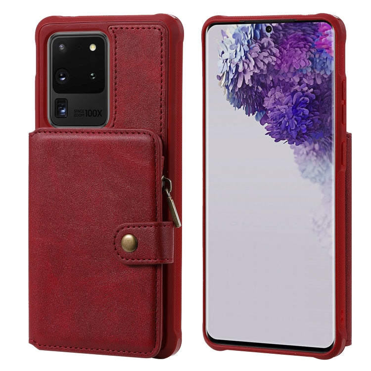 Custodia portafoglio con cerniera per Samsung Galaxy S20+