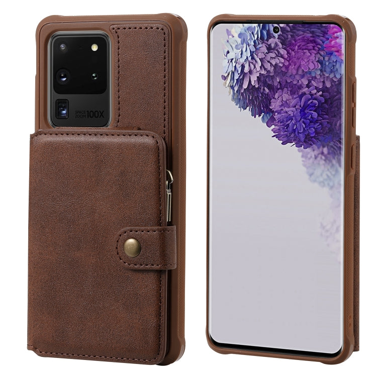 Custodia portafoglio con cerniera per Samsung Galaxy S20+