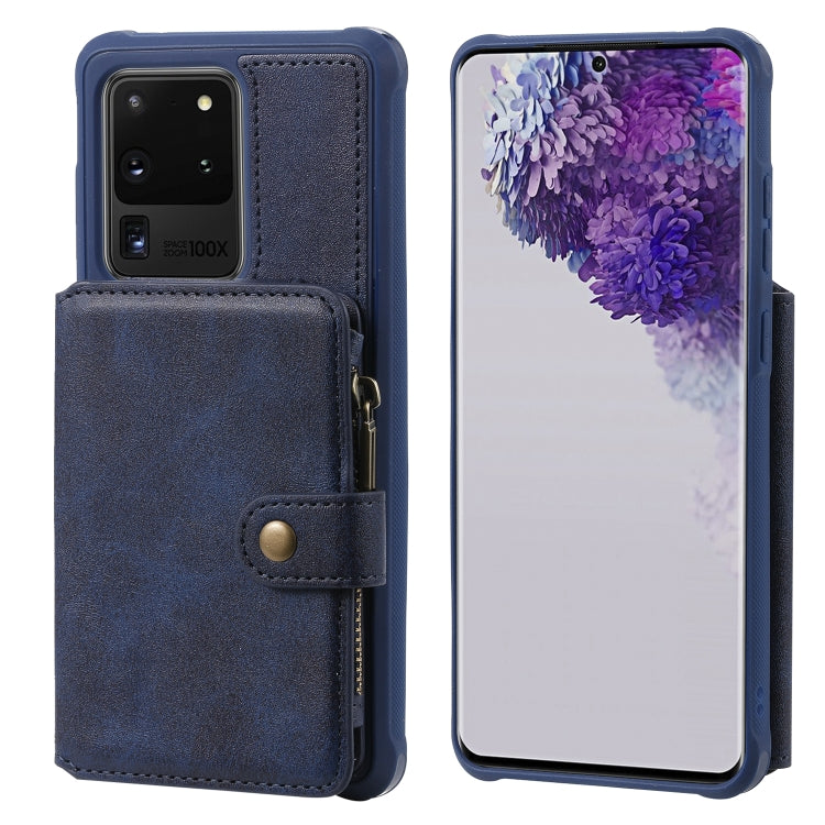 Custodia portafoglio con cerniera per Samsung Galaxy S20+