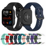 Per Amazfit GTS4 Mini cinturino in silicone morbido tinta unita, S Size, Large Size