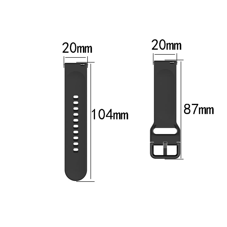 Per Amazfit GTS4 Mini cinturino in silicone morbido tinta unita, S Size, Large Size