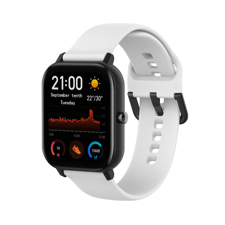 Per Amazfit GTS4 Mini cinturino in silicone morbido tinta unita, S Size, Large Size