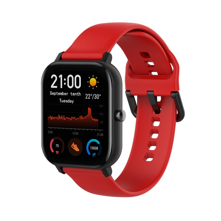 Per Amazfit GTS4 Mini cinturino in silicone morbido tinta unita, S Size, Large Size