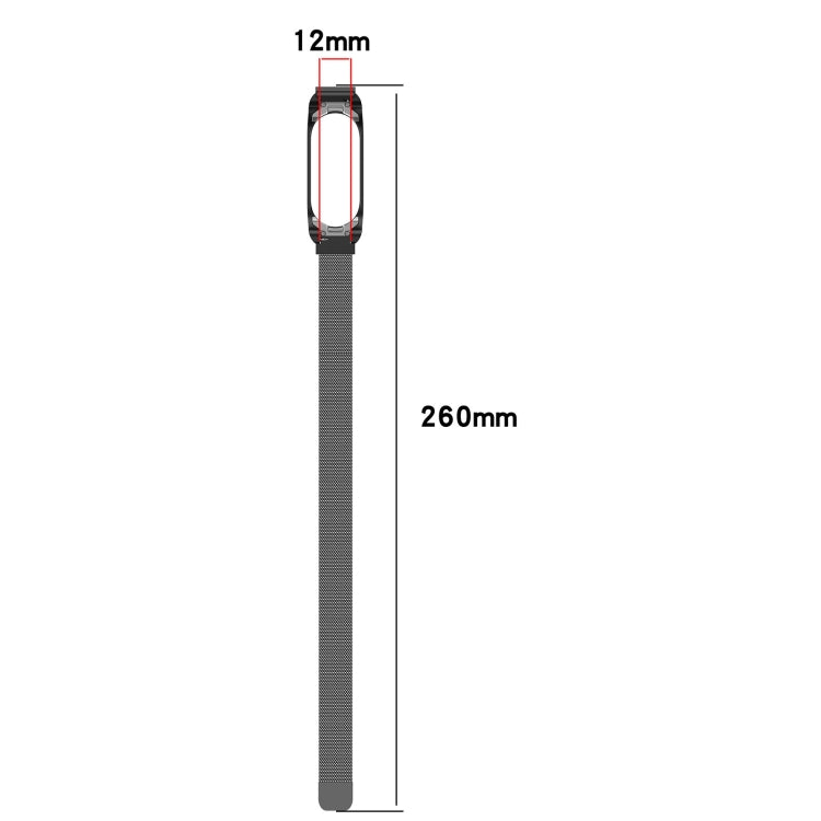 Cinturino per orologio in acciaio inossidabile Milan metallo, For Xiaomi Mi Band 7 / 7NFC