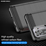 Custodia per telefono in TPU antiurto in fibra di carbonio con trama spazzolata, For Xiaomi Redmi Note 11SE 4G, For vivo Y30 5G, For vivo Y33E 5G, For OPPO A77 4G, For OnePlus Nord N20 SE