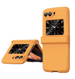 Skin Feel Macaron Custodia per telefono con cerniera in tre pezzi, For Motorola Moto Razr 2022