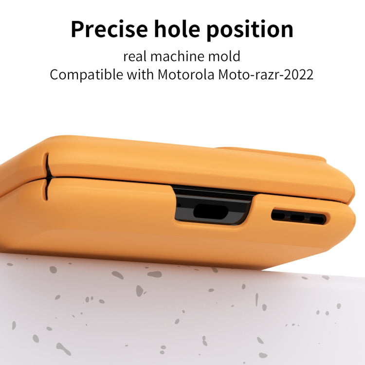 Skin Feel Macaron Custodia per telefono con cerniera in tre pezzi, For Motorola Moto Razr 2022