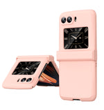 Skin Feel Macaron Custodia per telefono con cerniera in tre pezzi, For Motorola Moto Razr 2022