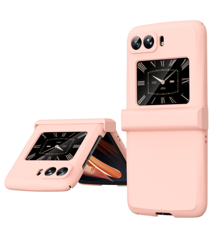 Skin Feel Macaron Custodia per telefono con cerniera in tre pezzi, For Motorola Moto Razr 2022