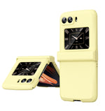Skin Feel Macaron Custodia per telefono con cerniera in tre pezzi, For Motorola Moto Razr 2022