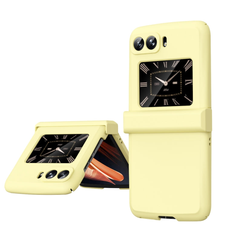 Skin Feel Macaron Custodia per telefono con cerniera in tre pezzi, For Motorola Moto Razr 2022