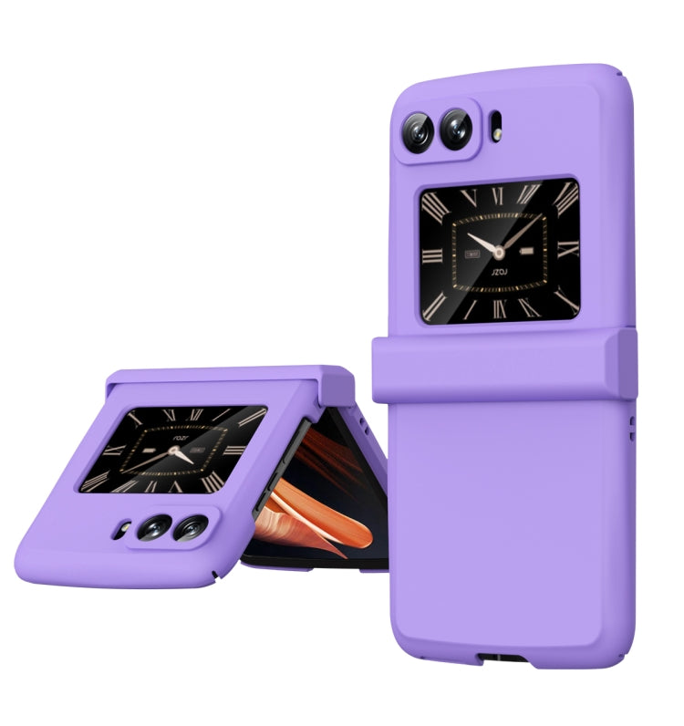 Skin Feel Macaron Custodia per telefono con cerniera in tre pezzi, For Motorola Moto Razr 2022