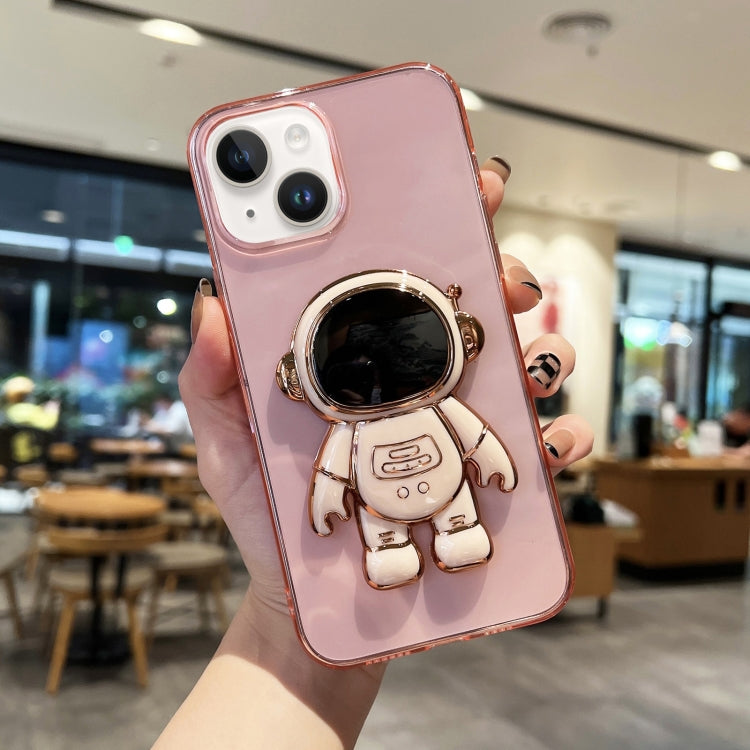 Custodia per cellulare in TPU con supporto per astronauta placcato, For iPhone 14, For iPhone 14 Plus, For iPhone 14 Pro