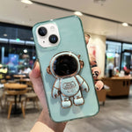 Custodia per cellulare in TPU con supporto per astronauta placcato, For iPhone 14, For iPhone 14 Plus, For iPhone 14 Pro