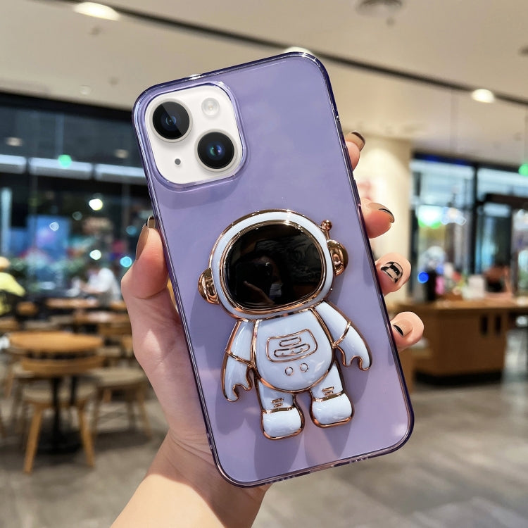 Custodia per cellulare in TPU con supporto per astronauta placcato, For iPhone 14 Pro Max, For iPhone 13, For iPhone 13 Pro