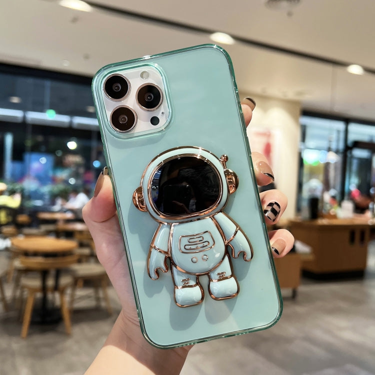Custodia per cellulare in TPU con supporto per astronauta placcato, For iPhone 12 Pro Max, For iPhone 11, For iPhone 11 Pro Max