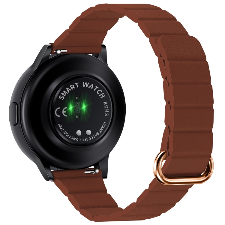 Cinturino in pelle con fibbia magnetica da 22 mm, For Samsung Galaxy Watch3 45mm