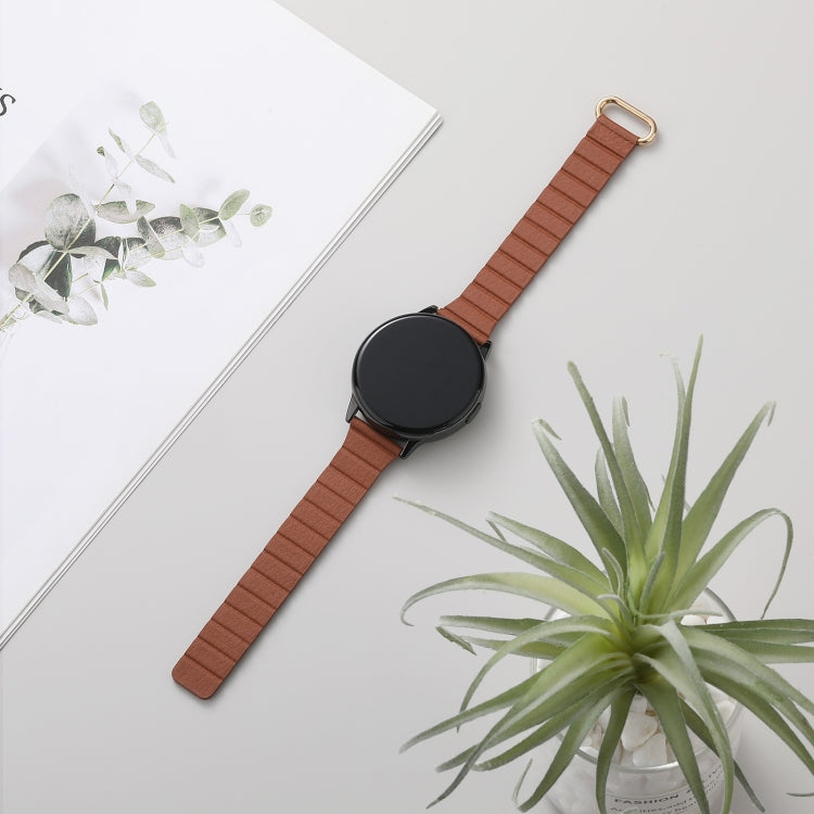 Cinturino in pelle con fibbia magnetica da 22 mm, For Samsung Galaxy Watch3 45mm